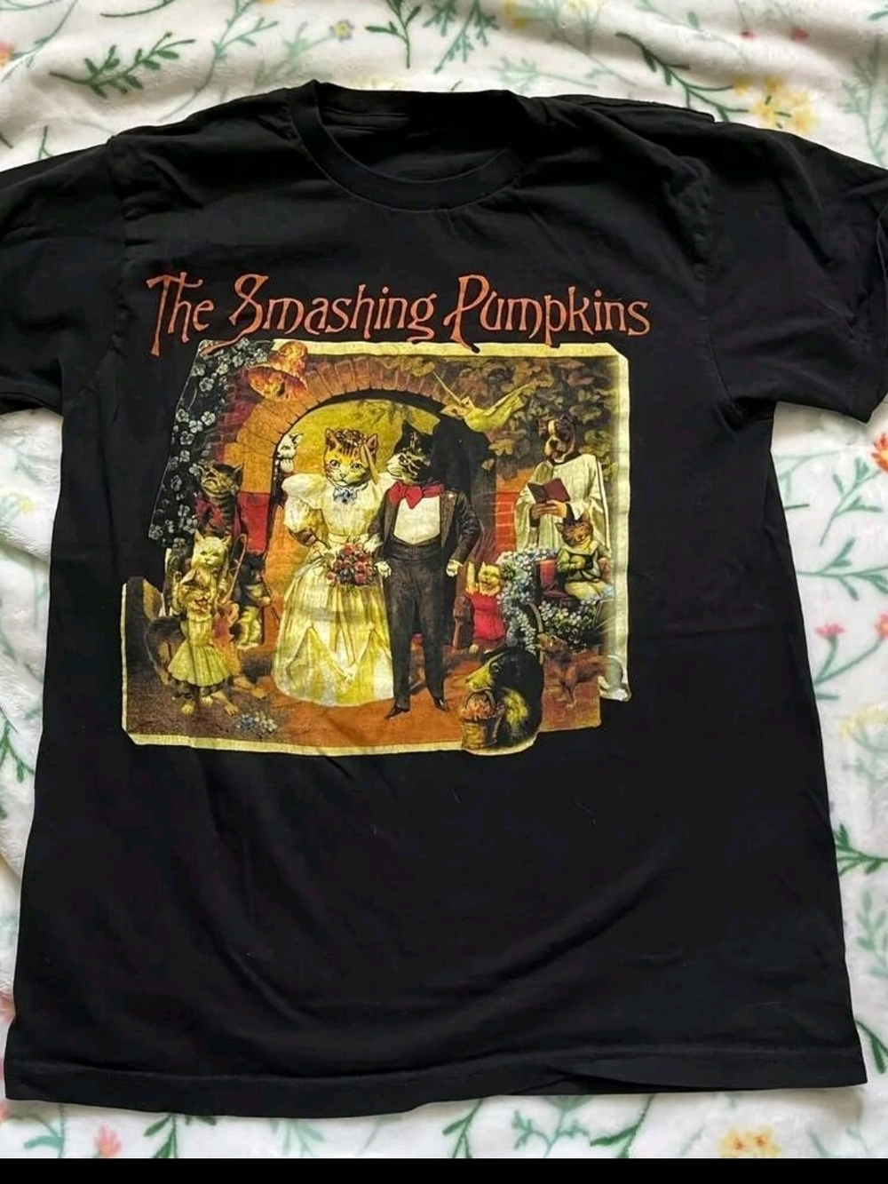 Unisex Black Graphic Tee - Vintage Band Art